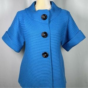 Per Se size small vintage retro look blue sweater.